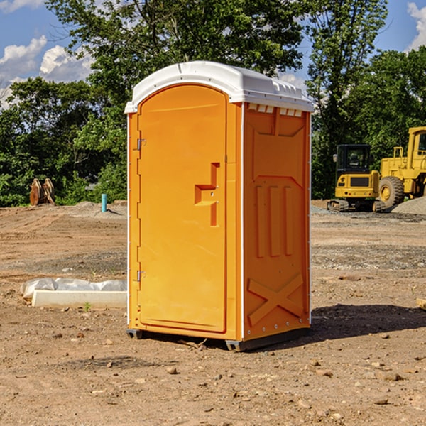 how often are the portable restrooms cleaned and serviced during a rental period in Jackson Illinois